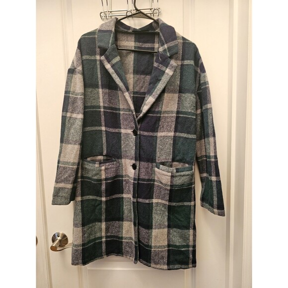 PrettyGarden Jackets & Blazers - Prettygarden Womens Long Sleeve Plaid Shacket Jacket  Button Front Pockets M